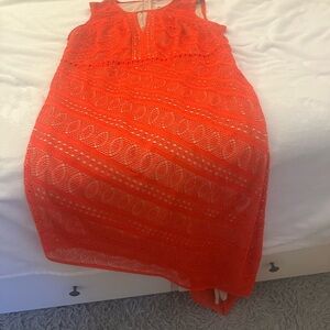 Bisou Bisou Asymmetrical Orange Dress